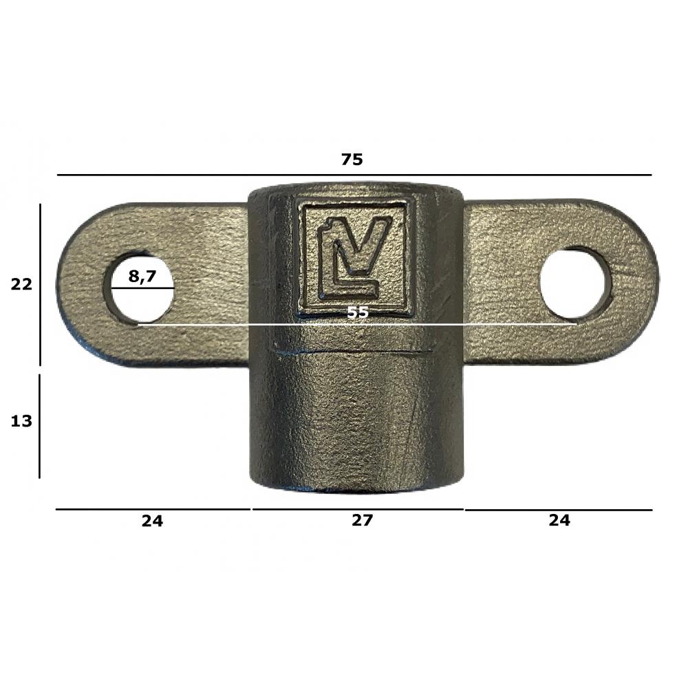 Support mural en acier inoxydable 1/2" Support mural en acier inoxydable 1/2"
